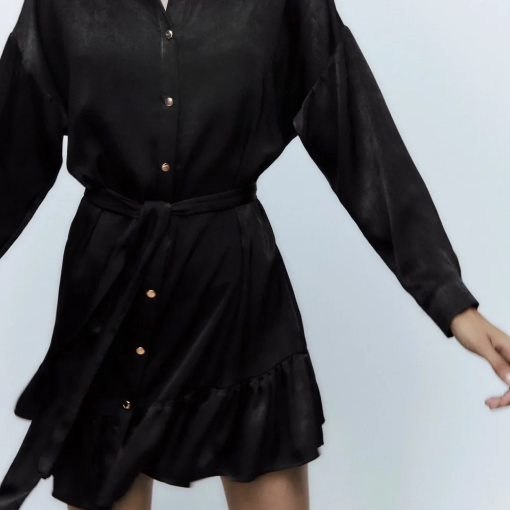 Zara Satin Shirt Dress - Picture 4 of 9